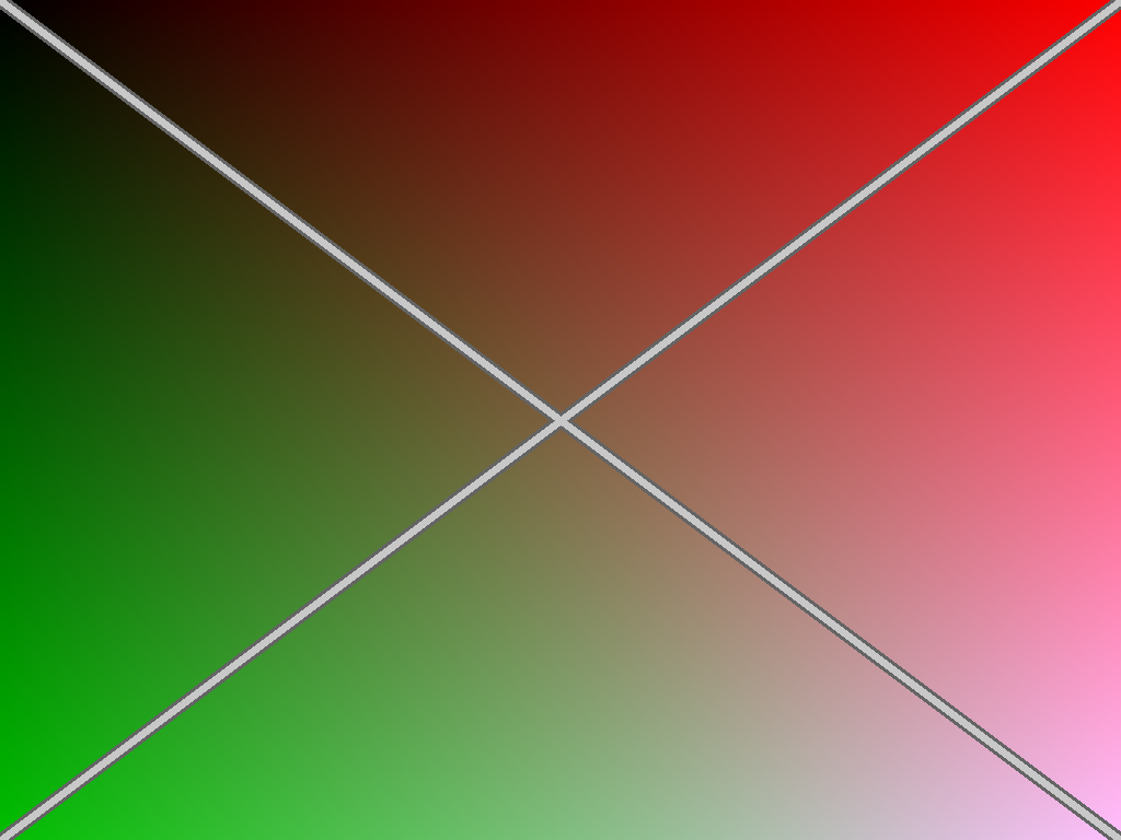 Image with gradient and a
cross generated from C code.